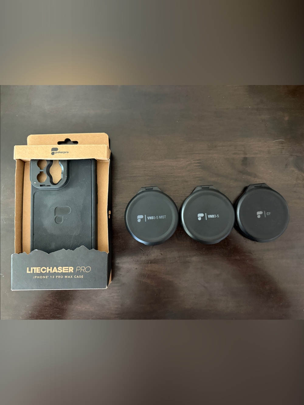 Brand new!! LiteChaser Pro iPhone 13 Pro Max Case with 3 filters- Black